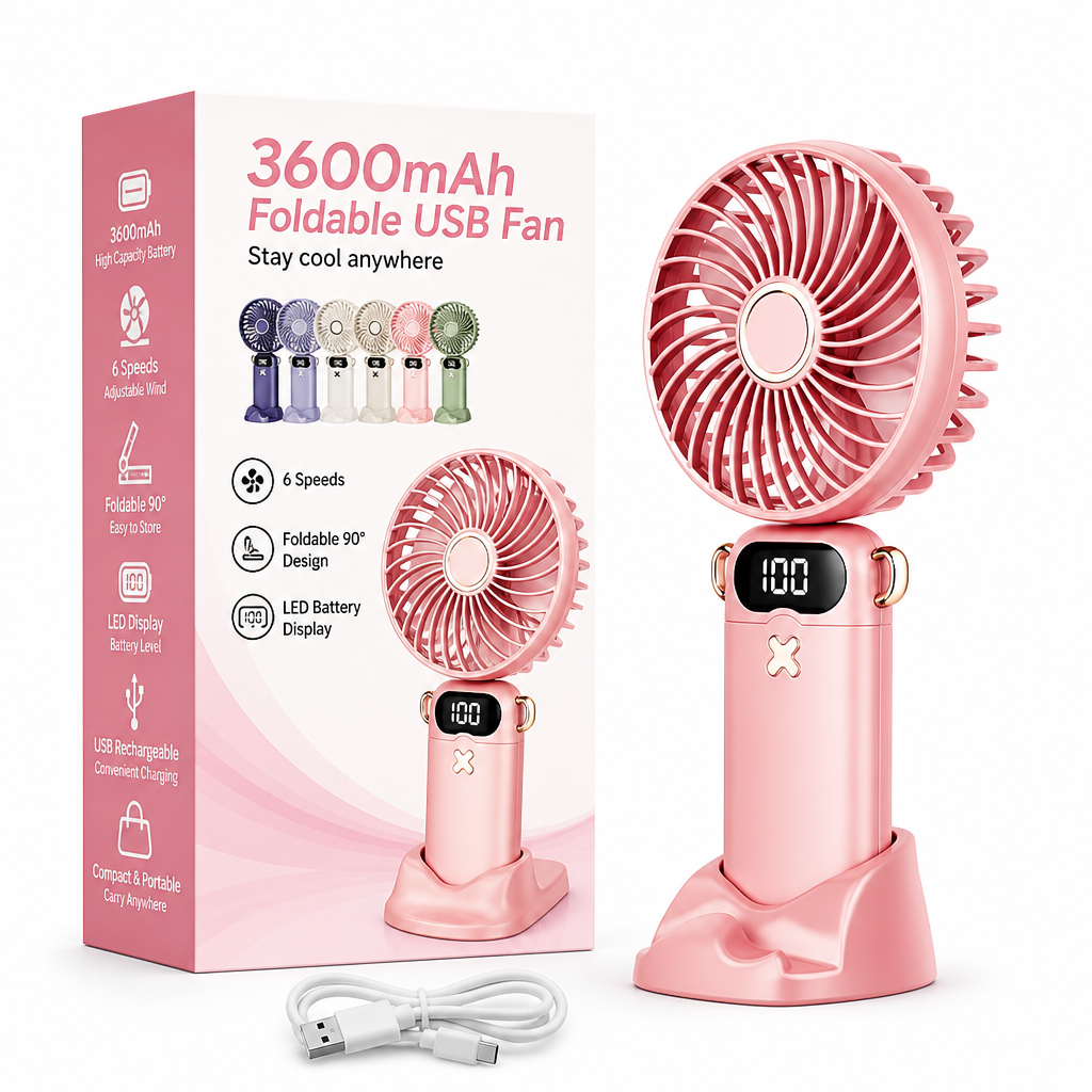 3600mAh Foldable USB Fan