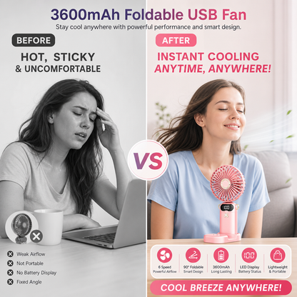 3600mAh Foldable USB Fan