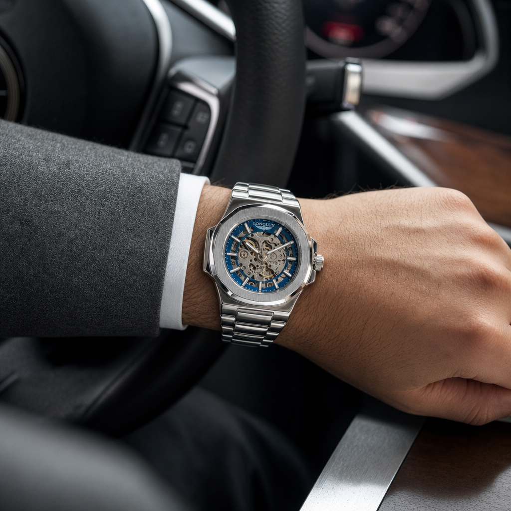 LONGLUX Skeleton Auto Watch